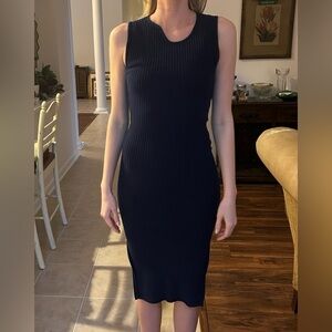 Unique, sexy, navy sweater dress, size Small